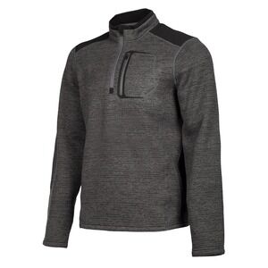 Klim Yukon Jacket Mens XL Gray/Black 1/4 Zip Pullover Mid-Layer Polartec Fleece